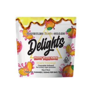 delight gummies fruity peach punch "rosin infused"