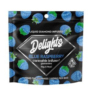 delights gummies blue raspberry