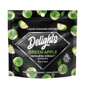 delights gummies green apple "liquid diamond infused"